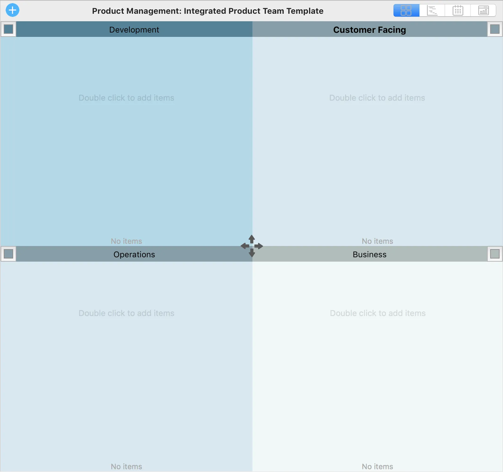 Product Management: Integrated Product Team Template template in Priority Matrix